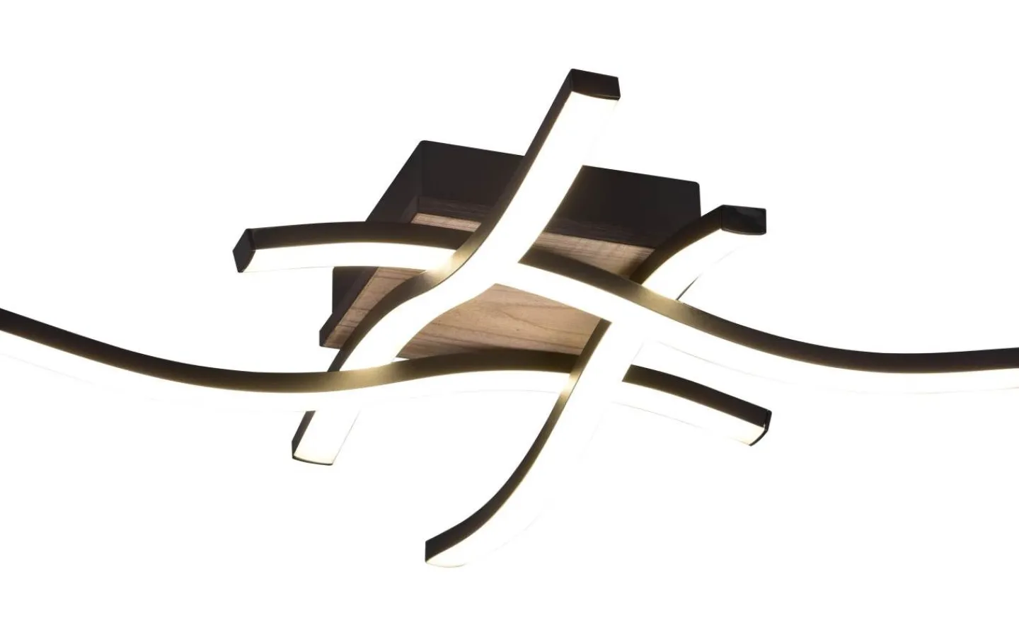Plafonder < Reality Route Plafond LED 4-delad träimitation/mattsvart