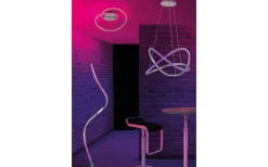 Plafonder-Reality Rubin Plafond LED i borstad aluminium RGB