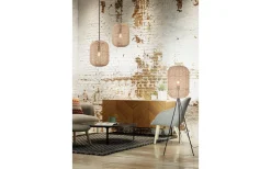 Golvlampor-Trio Lighting Runa Golvlampa E27 matt svart/sisal