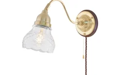 Lampetter-Karlskrona Lampfabrik Runeberg - Mässing / Brytare / Brunt fäste