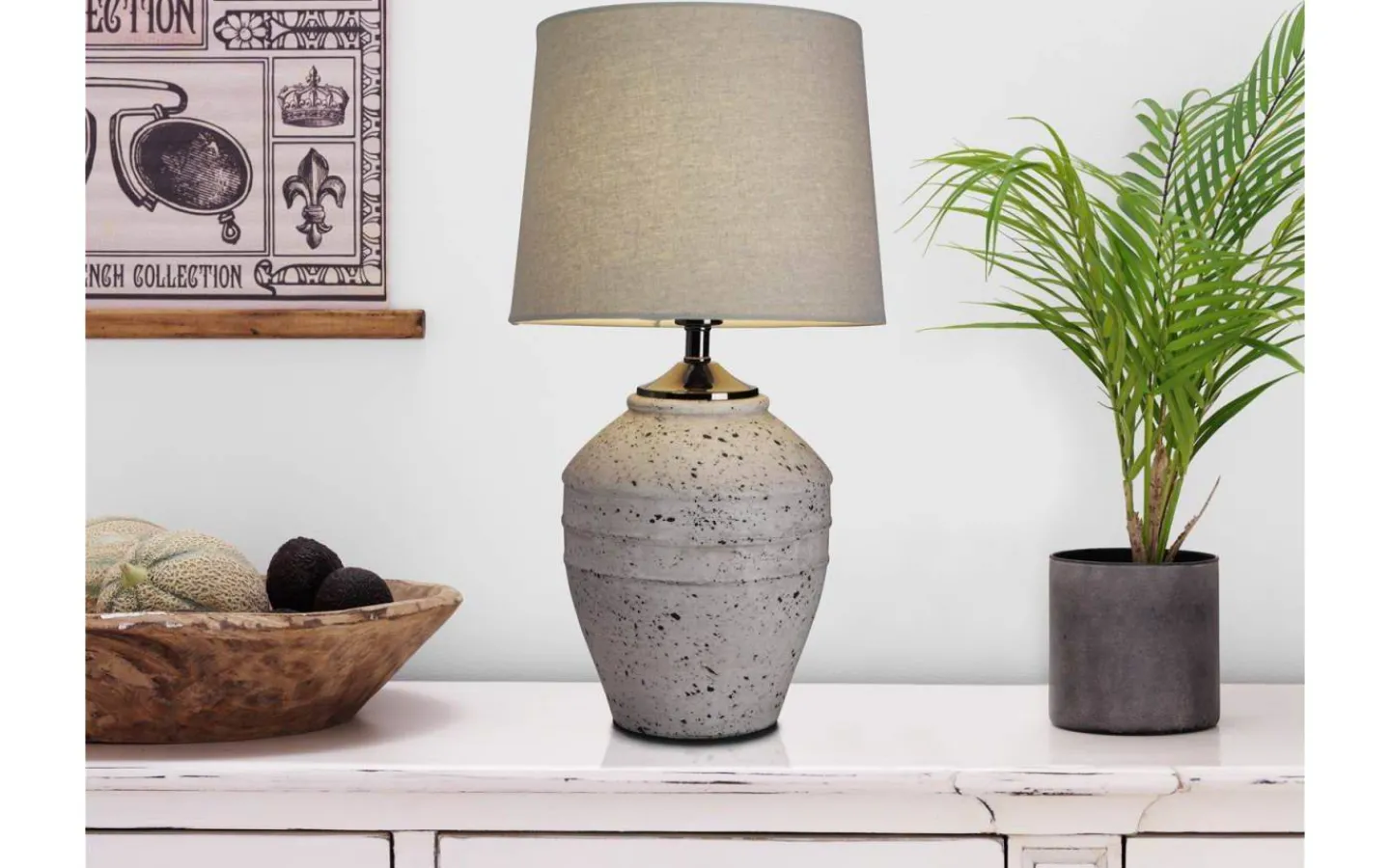 Bordslampor-Cottex Rustica Bordslampa 46cm Grå