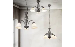 Stora Taklampor Ø50-69 Cm-Trio Lighting Rustica Takkrona 60cm 5-delad E27 rustik