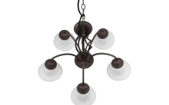 Stora Taklampor Ø50-69 Cm-Trio Lighting Rustica Takkrona 60cm 5-delad E27 rustik