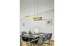 Avlånga Taklampor < Trio Lighting Salinas Takpendel LED matt mässing/matt svart