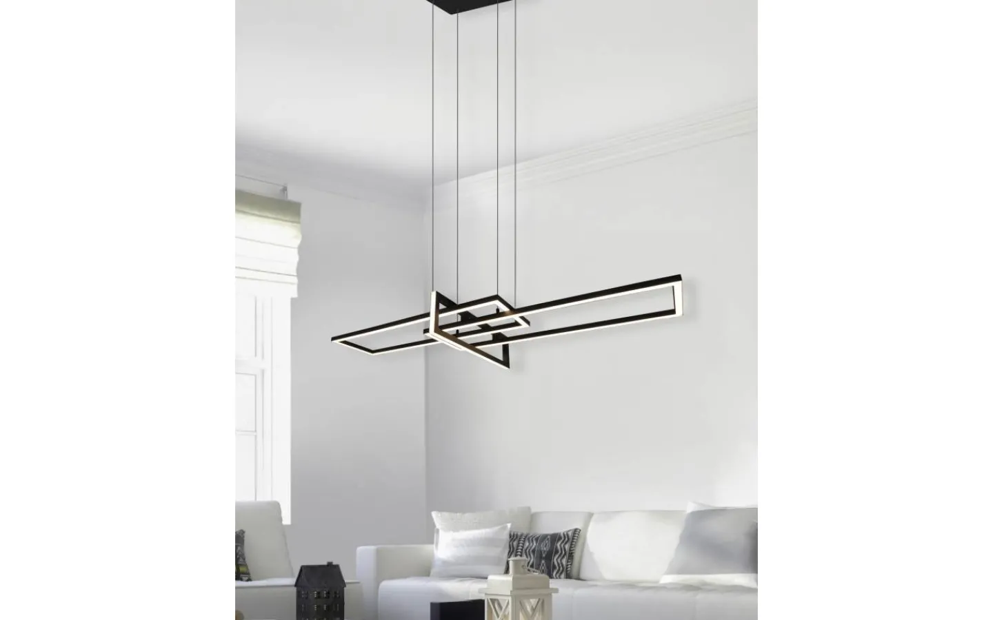 Avlånga Taklampor < Trio Lighting Salinas Takpendel LED mattsvart