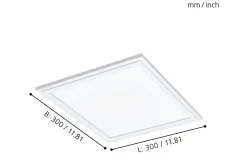 Led Paneler|Plafonder < Eglo Salobrena LED-Panel 30x30cm utv/inf LED 4000K 14W Vit