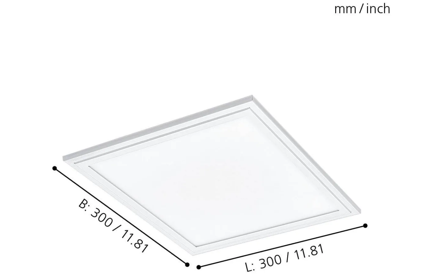 Led Paneler|Plafonder < Eglo Salobrena LED-Panel 30x30cm utv/inf LED 4000K 14W Vit