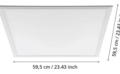 Led Paneler|Plafonder < Eglo Salobrena LED-Panel 60x60cm utv/inf LED 4000K 33W Vit