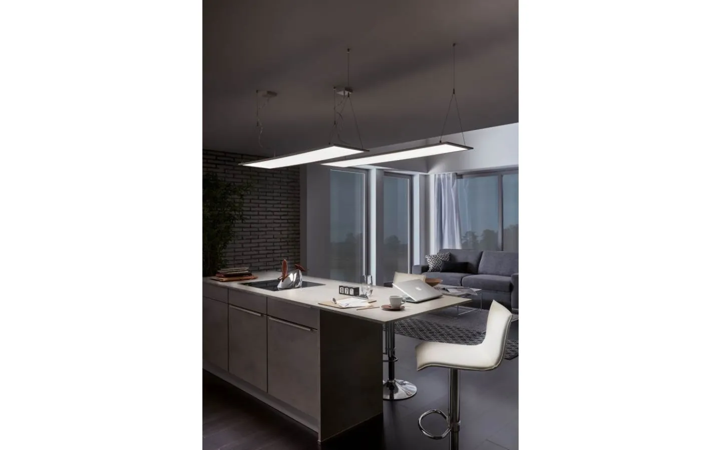 Led Paneler|Led-Armaturer-Eglo Salobrena LED-Panel 120x30cm utv/inf LED 4000K 33W Vit