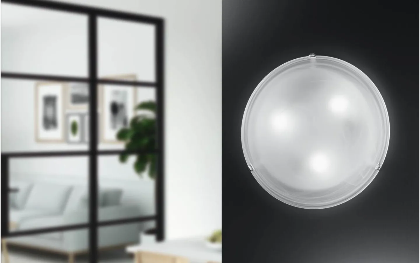 Plafonder < Eglo Salome Plafond 30cm Vit/Krom