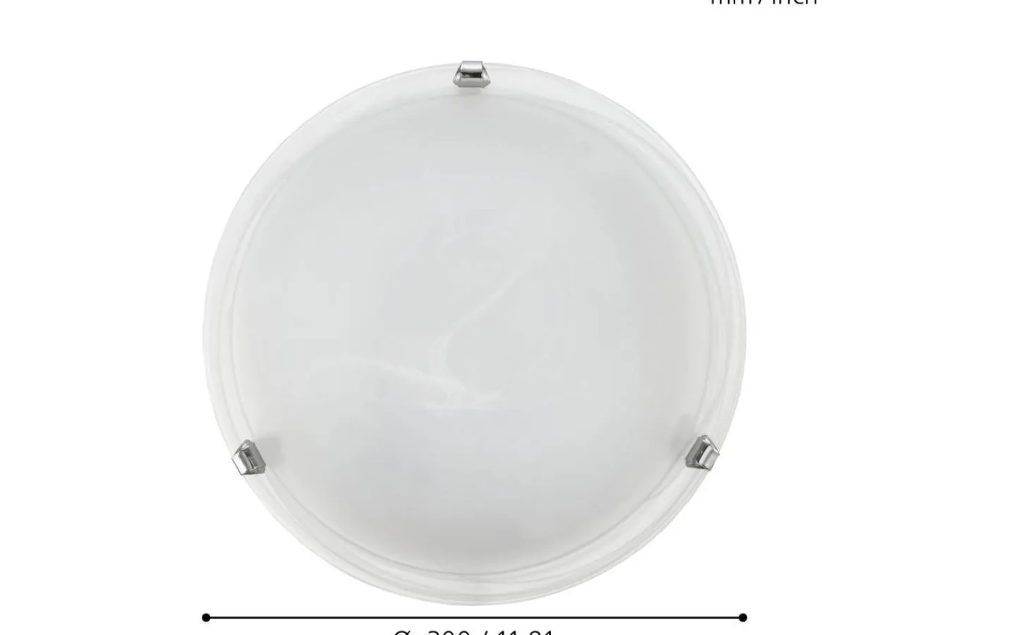 Plafonder < Eglo Salome Plafond 30cm Vit/Krom