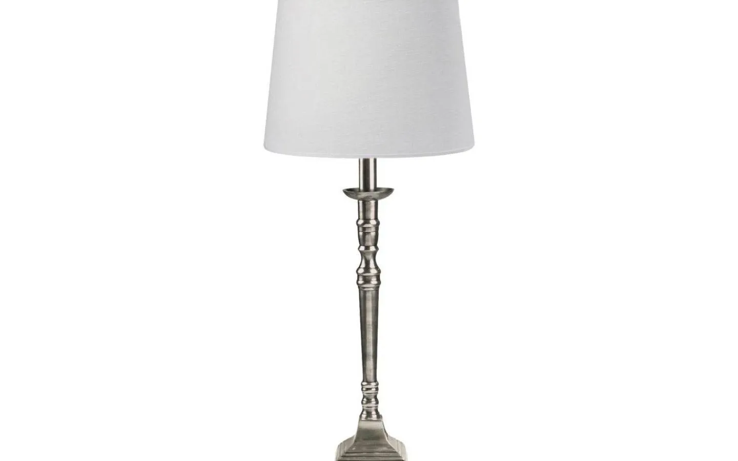 Bordslampor-PR Home Salong Bordslampa 55cm Silver/Offwhite Lin