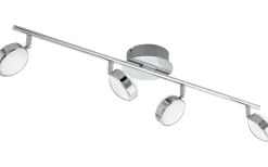 Avlånga Takspotlights|Takspot Med Minst 4 Lampor-Eglo Salto Takspotlight 76cm LED 3000K 4x5,4W Krom