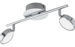 Avlånga Takspotlights|Takspot Med 2 Lampor-Eglo Salto Takspotlight 36cm LED 3000K 2x5,4W Krom