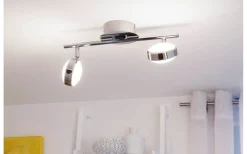 Avlånga Takspotlights|Takspot Med 2 Lampor-Eglo Salto Takspotlight 36cm LED 3000K 2x5,4W Krom