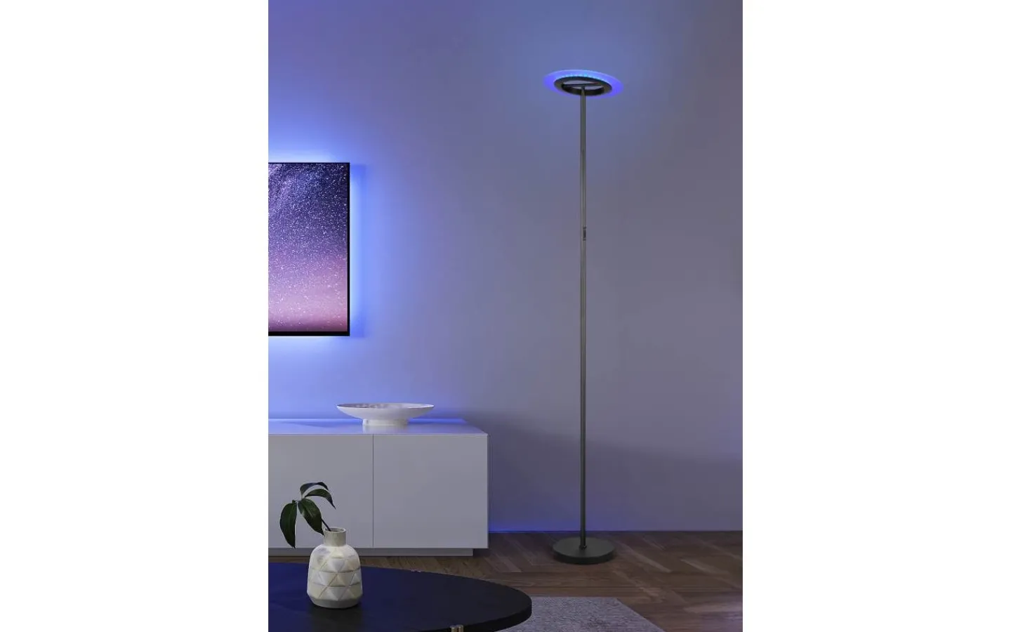 Uplight < Reality Samba Golvlampa LED mattsvart RGB