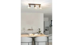 Avlånga Takspotlights|Takspot Med 3 Lampor < Eglo Sambatello Takspotlight 58cm Brun