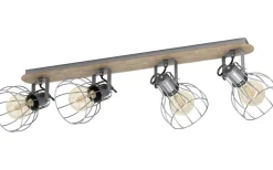 Avlånga Takspotlights|Takspot Med Minst 4 Lampor < Eglo Sambatello Takspotlight 80cm Brun