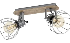 Avlånga Takspotlights|Takspot Med 2 Lampor < Eglo Sambatello Takspotlight 34cm Brun