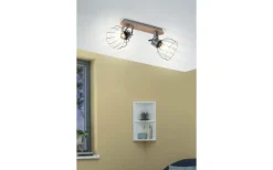 Avlånga Takspotlights|Takspot Med 2 Lampor < Eglo Sambatello Takspotlight 34cm Brun