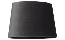 Ovala Lampskärmar-Cottex Sammet Lampskärm Oval 25cm Mörkgrå