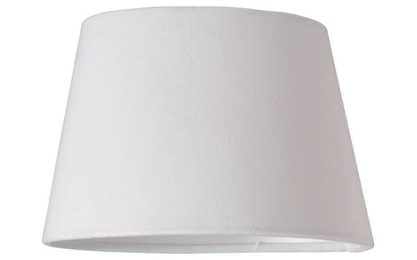 Ovala Lampskärmar-Cottex Sammet Lampskärm Oval 20,5cm Vit