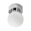 Badrumslampor Tak < ArmaturHantverk Sandhamn Plafond Ø7cm Krom/Opal IP44