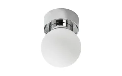 Badrumslampor Tak < ArmaturHantverk Sandhamn Plafond Ø7cm Krom/Opal IP44