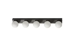 Badrumslampor Vägg < ArmaturHantverk Sandhamn Vägglampa 60cm Svart/Opal IP44