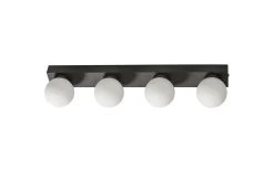 Badrumslampor Vägg-ArmaturHantverk Sandhamn Vägglampa 50cm Svart/Opal IP44
