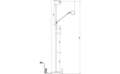 Golvläslampor-Aneta Sandnes Golvlampa 140cm Mässing