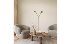 Golvläslampor < Aneta Sandnes Golvlampa Dubbel 140cm Antik