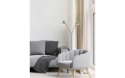 Golvläslampor < Aneta Sandnes Golvlampa Dubbel 140cm Stål