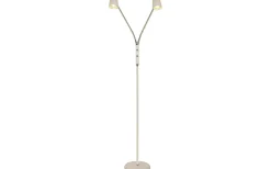 Golvläslampor < Aneta Sandnes Golvlampa Dubbel 140cm Vit/Krom