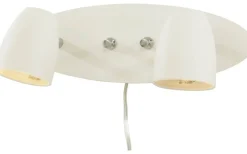Sovrum|Läslampor-Aneta Sandnes Vägglampa Dubbel 32cm Vit