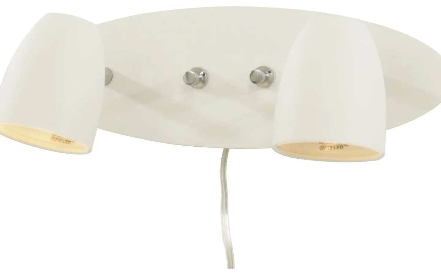 Sovrum|Läslampor-Aneta Sandnes Vägglampa Dubbel 32cm Vit