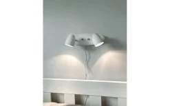 Sovrum|Läslampor-Aneta Sandnes Vägglampa Dubbel 32cm Vit