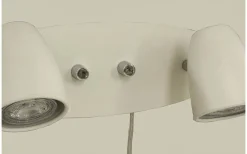 Sovrum|Läslampor-Aneta Sandnes Vägglampa Dubbel 32cm Vit