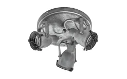 Runda Takspotlights|Takspot Med 3 Lampor-ArmaturHantverk Sandvik Takspotlight 3L Ø22cm Grå