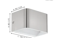 Lampetter < Eglo Sania 4 Vägglampa LED 3000K 6W Silver