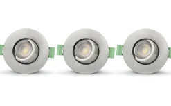 Infällda Spotlights Utomhus|230V Led Spotlights-Llitt Sanna 230V Spotlight 3000/4000K 6W 3-pack Borstad Stål IP65