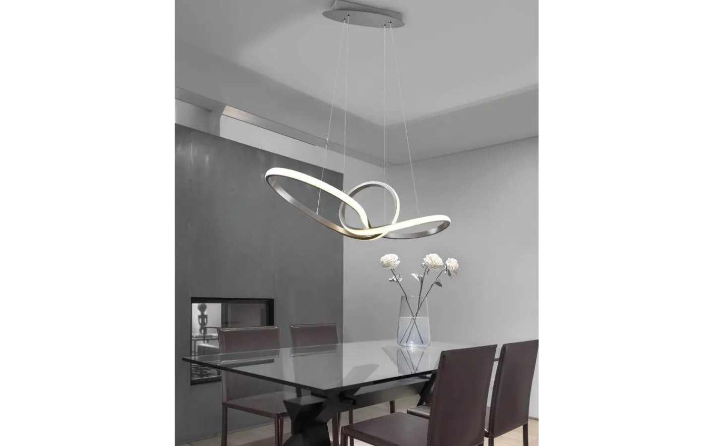Stora Taklampor Ø70-150 Cm < Reality Sansa Takpendel 80cm LED i borstat stål