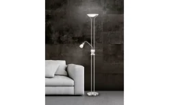 Uplight|Golvläslampor-Trio Lighting Santo II Golvlampa LED uplight i borstat stål