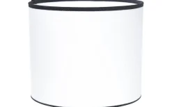 Cylinder Lampskärmar|Enfärgade Runda Lampskärmar-PR Home Sara Lampskärm Ø25cm Vit/Svart