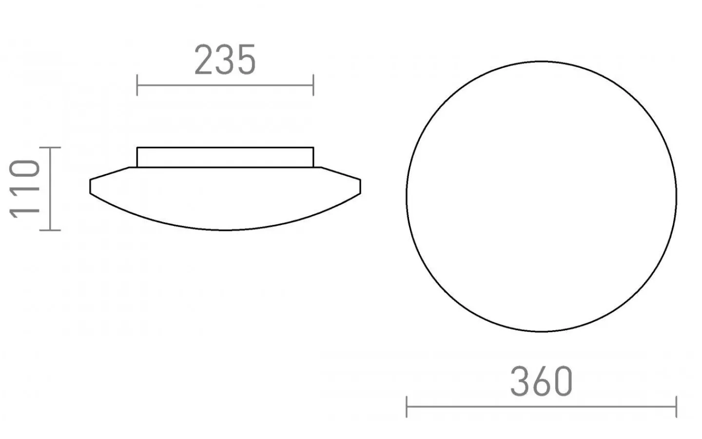 Badrumslampor Tak < Rendl Sara Plafond 36cm 24W 3000K Krom IP44
