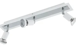 Avlånga Takspotlights|Takspot Med 3 Lampor-Eglo Sarria Takspotlight 46cm GU10 LED 3000K 3x4,5W Vit