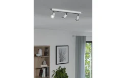 Avlånga Takspotlights|Takspot Med 3 Lampor-Eglo Sarria Takspotlight 46cm GU10 LED 3000K 3x4,5W Vit