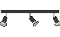 Avlånga Takspotlights|Takspot Med 3 Lampor < Eglo Sarria Takspotlight 46cm GU10 LED 3000K 3x4,5W Svart