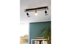 Avlånga Takspotlights|Takspot Med 3 Lampor < Eglo Sarria Takspotlight 46cm GU10 LED 3000K 3x4,5W Svart