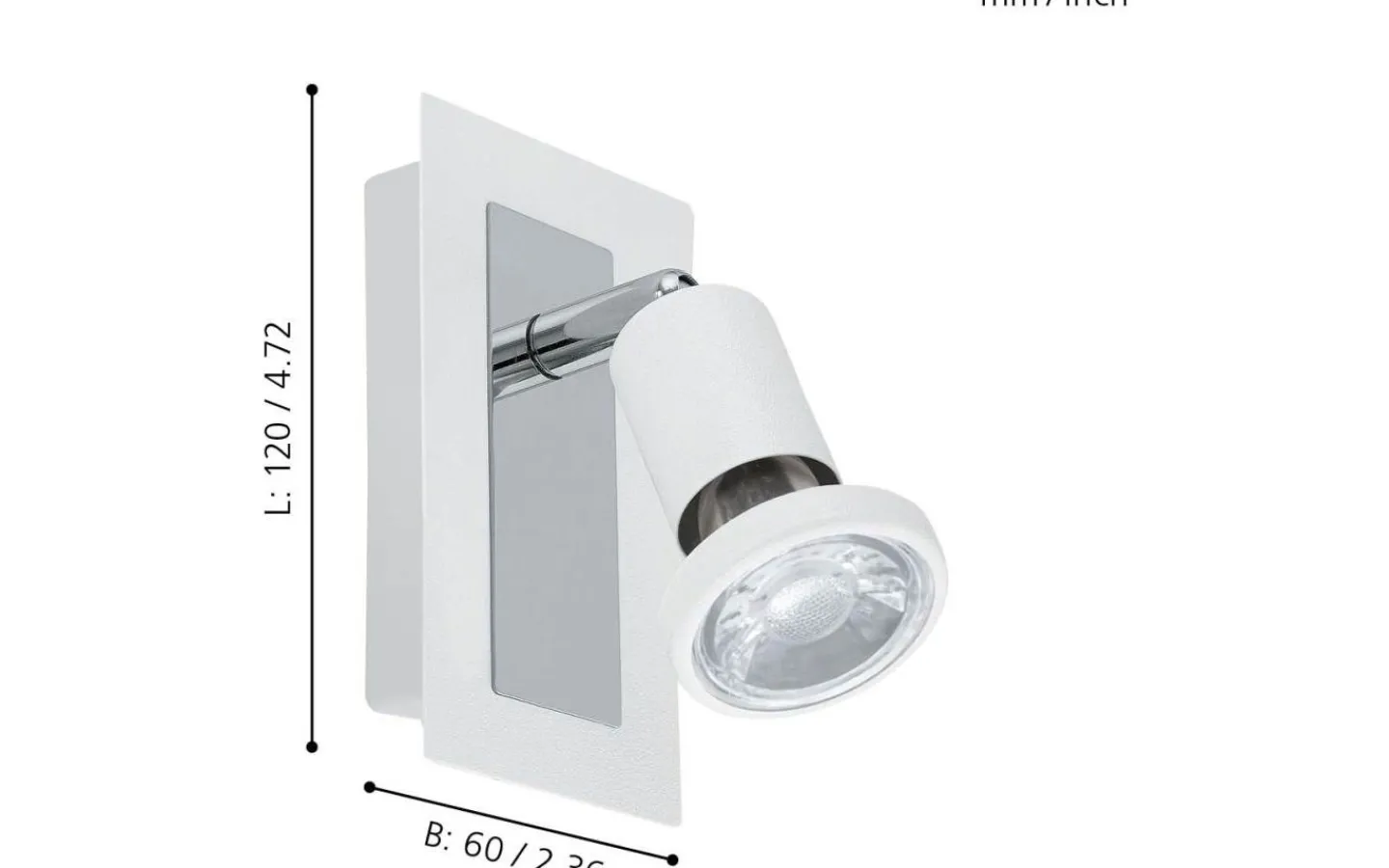 Läslampor-Eglo Sarria Vägglampa LED 3000K 4,5W Vit
